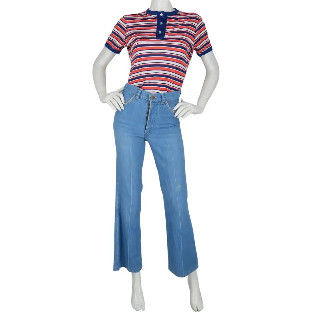 80s 70s Vintage Levi's Orange Tab High Waisted Boho Hippie Mom Denim Jeans 26 - Picture 4 of 15